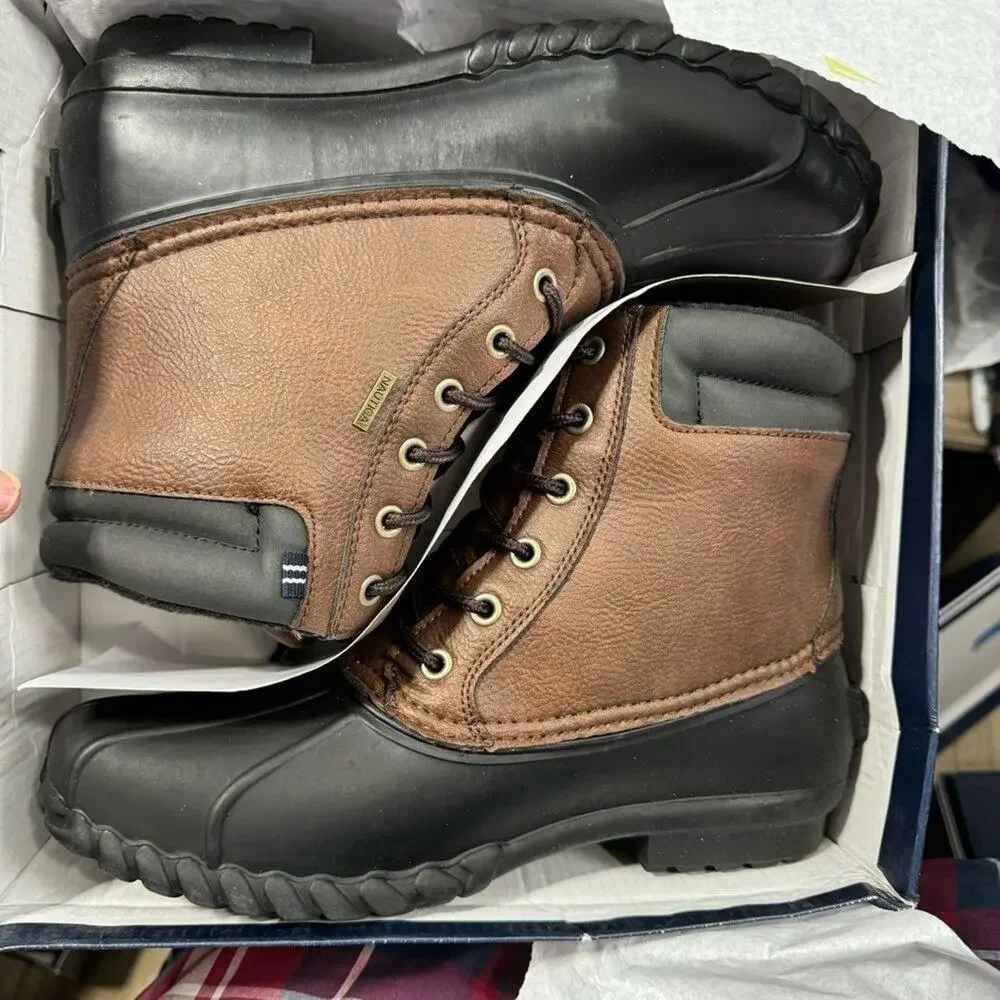 Nautica Mens Duck Boots Waterproof  Snow & Rain Size 8 NEW # box 473